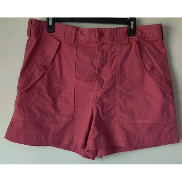 Banana Republic Women's‎ Cargo Shorts Coral/Rust Pockets Size 12 NWT - Picture 1 of 6